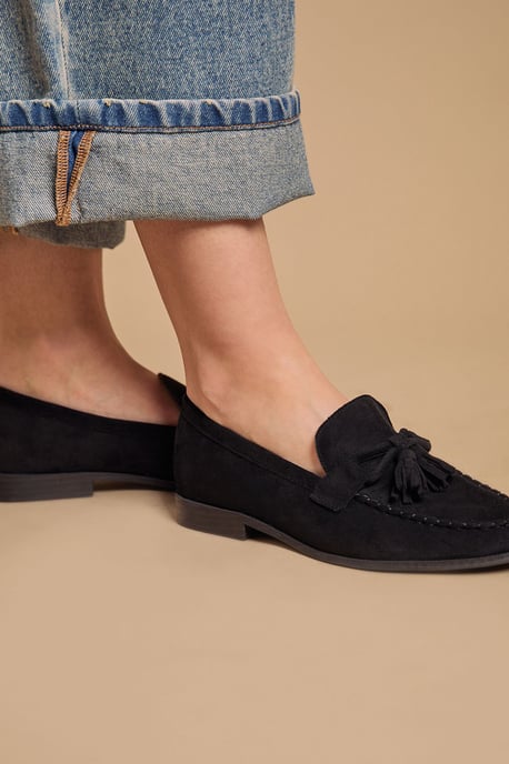Toni Faux Suede Tassel Loafers - Image 4