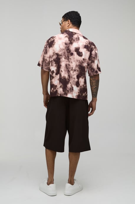 Oversized Boxy Distorted Print Shirt - Image 2