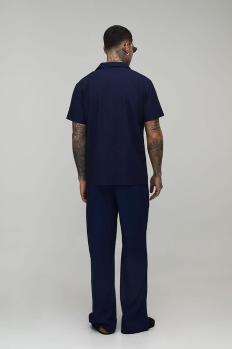 Tall Regular Short Sleeve Linen Blend Shirt - Image 2