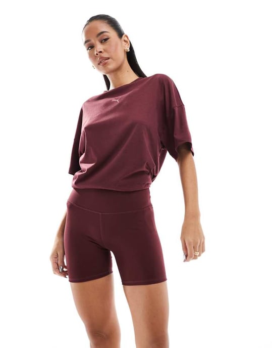 Puma Evolve Training 5\ tight shorts in burgundy" - Image 3