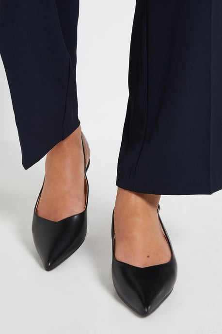 Faelina Faux Leather Slingback Kitten Heel Court Shoes - Image 2