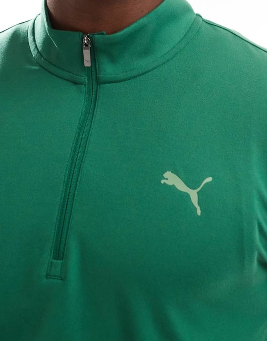 Puma Evolve Training slim 1/4 zip sweatshirt in green - Image 2