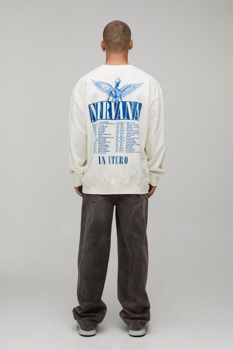 Oversized Nirvana License Print Sweatshirt - Image 2