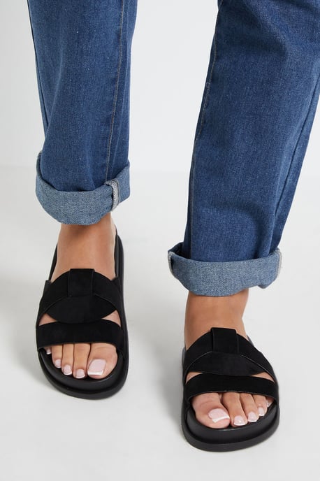 Isla Faux Suede Interwoven Footbed Mules - Image 1