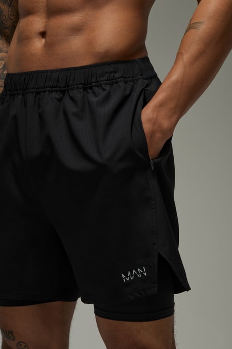 Man Active 2 in 1 Stretch Woven Ripstop Short - Image 3