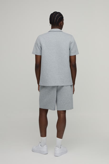 Relaxed Fit Bonded Scuba Mid Length Shorts - Image 2