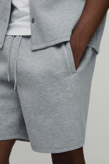 Relaxed Fit Bonded Scuba Mid Length Shorts - Image 3
