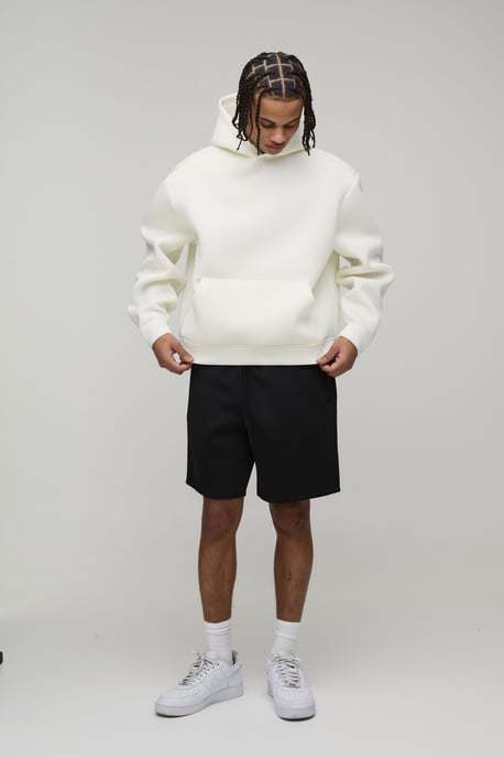Relaxed Fit Bonded Scuba Mid Length Shorts - Image 4