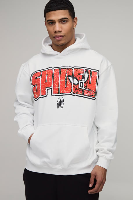 Spidey Oversized License Print Hoody - Image 1