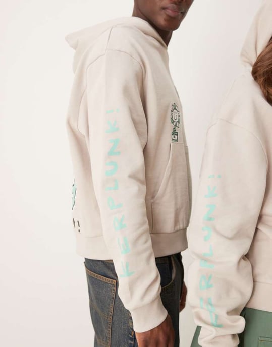 ASOS DESIGN unisex boxy oversized hoodie with Green Day prints in grey - Image 4