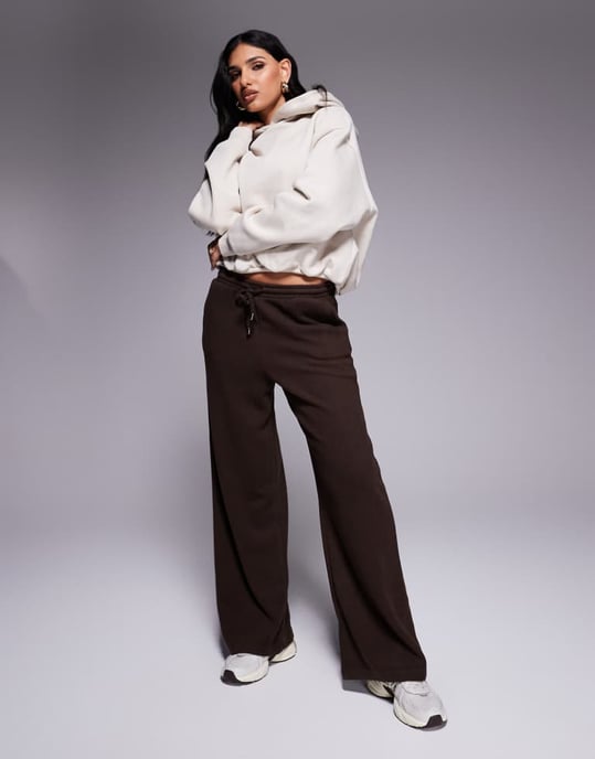 ASOS DESIGN hoodie with bubble hem detail in stone - Image 4