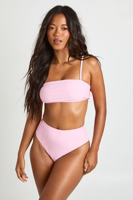 Essentials High Waist Bikini Bottom - Image 1