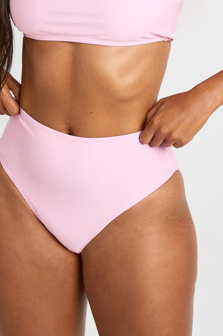 Essentials High Waist Bikini Bottom - Image 4