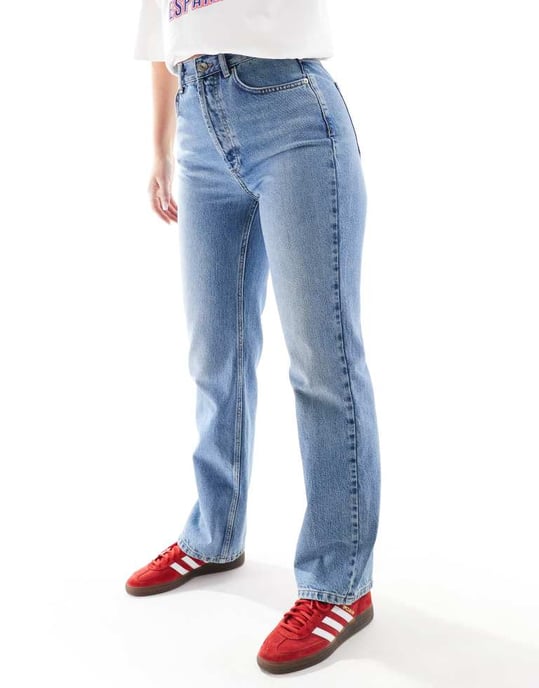 Topshop Hourglass Ember low rise straight leg jean in vintage blue - Image 3