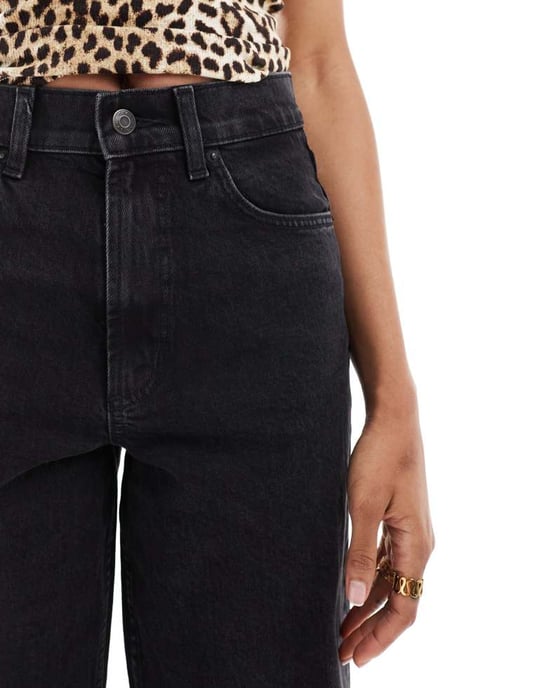 ASOS DESIGN Tall ankle grazer straight leg jean in black - BLACK - Image 3