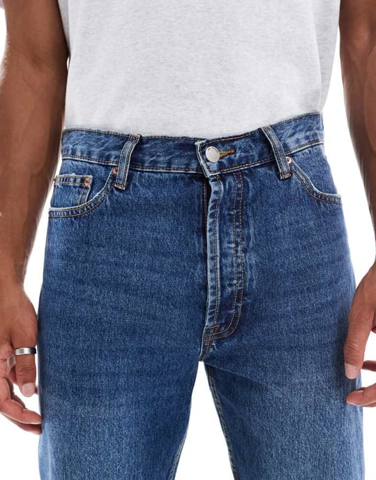 Dr Denim Dash regular fit straight leg in stray mid used - Image 4