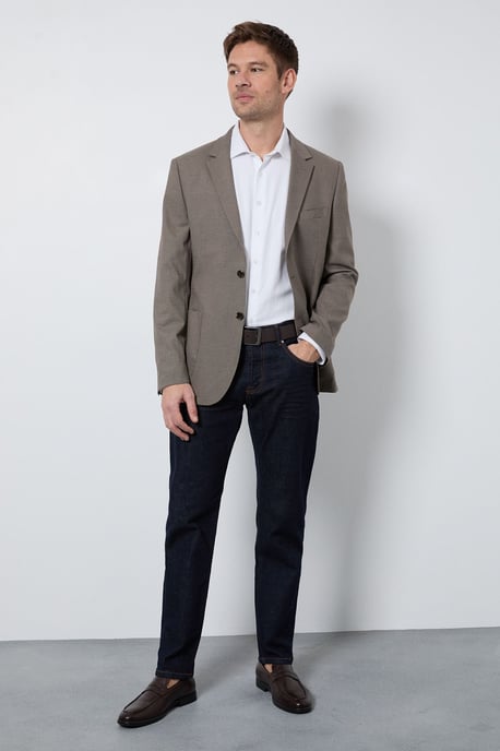 Brown Heritage Check Patch Pocket Tailored Fit Blazer - Image 5