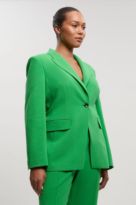 Plus Size Compact Stretch Single Breasted Tailored Blazer - Image 4