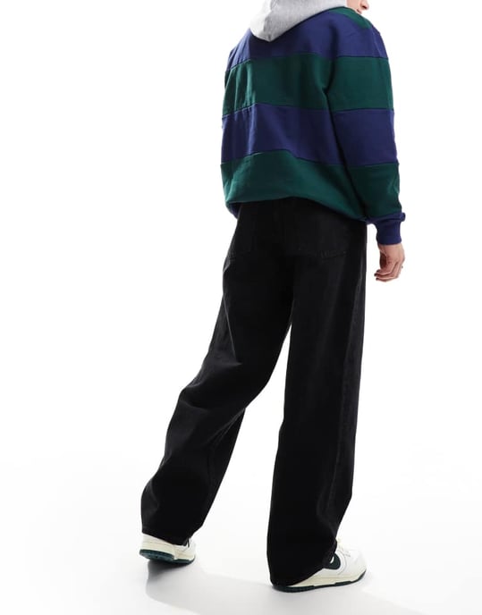Abercrombie & Fitch ultra baggy jeans in black - Image 3