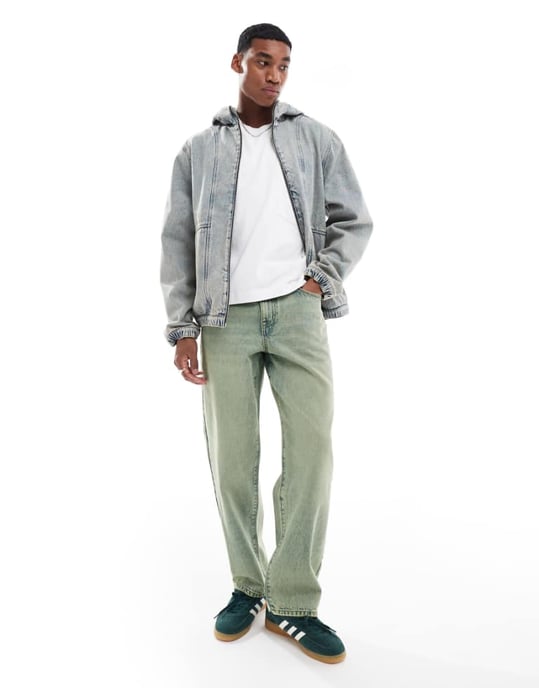 ASOS DESIGN baggy jeans with vintage tint in light wash blue - Image 1