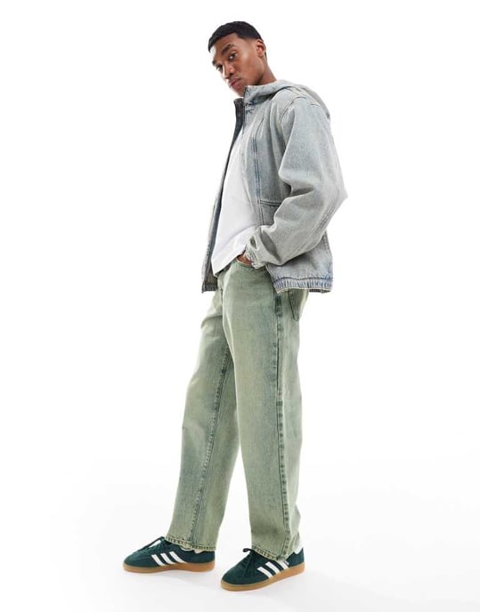 ASOS DESIGN baggy jeans with vintage tint in light wash blue - Image 3