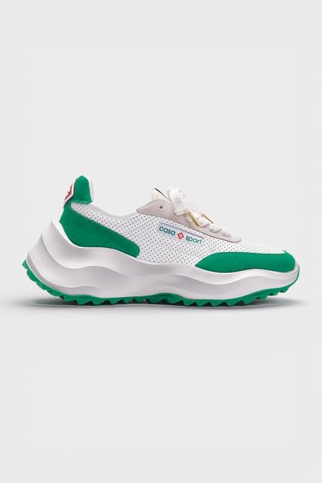 Casablanca Atlantis Women's Sneaker White Green - Image 1