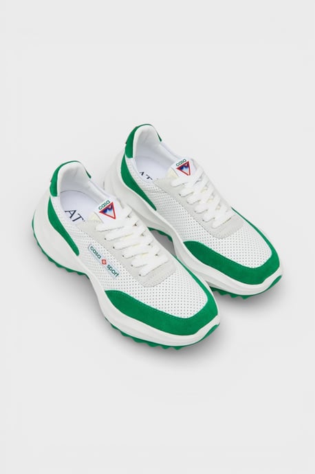 Casablanca Atlantis Women's Sneaker White Green - Image 2