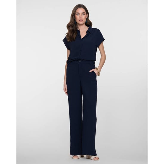 Geisha 63140-21 675 blouse crinckle navy - Image 4
