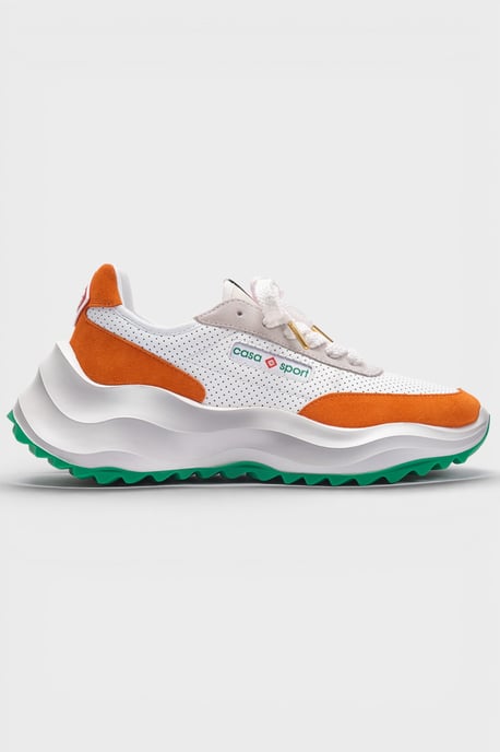 Casablanca Atlantis Women's Sneaker White Orange - Image 1