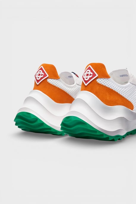 Casablanca Atlantis Women's Sneaker White Orange - Image 4