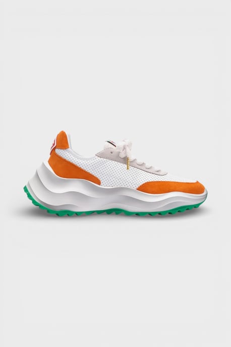 Casablanca Atlantis Women's Sneaker White Orange - Image 5