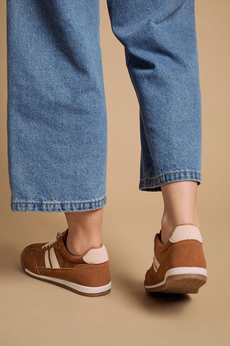 Penny Faux Suede Lace Up Trainers - Image 4