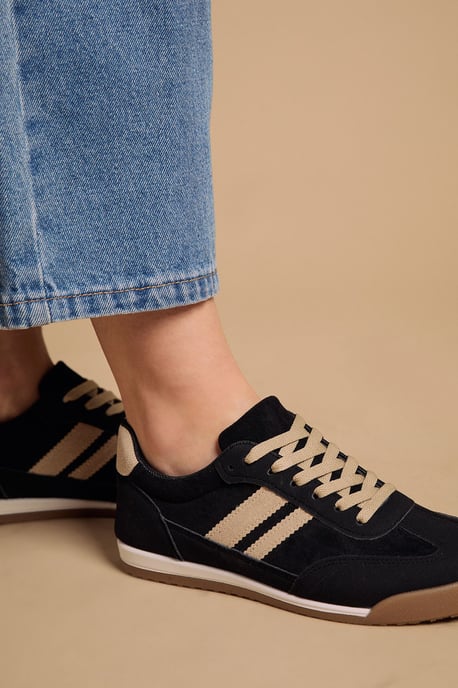 Penny Faux Suede Lace Up Trainers - Image 4