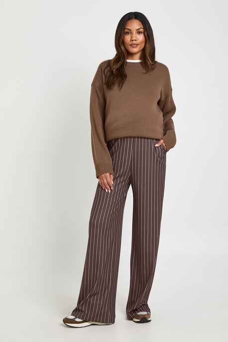 Maternity Pinstripe Tailored Wide Leg Trouser - Image 3