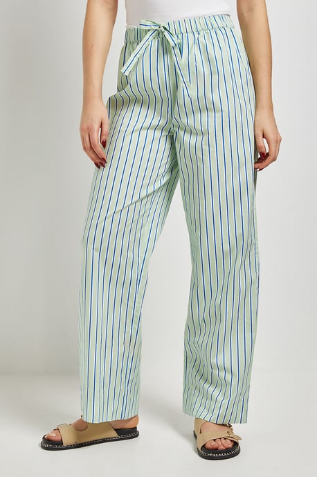 Stripe Elasticated Waist Wide Leg Printed Trouser - Image 2