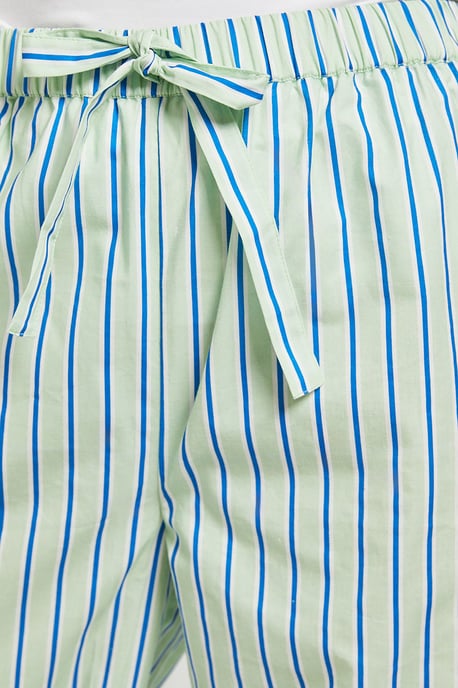 Stripe Elasticated Waist Wide Leg Printed Trouser - Image 4