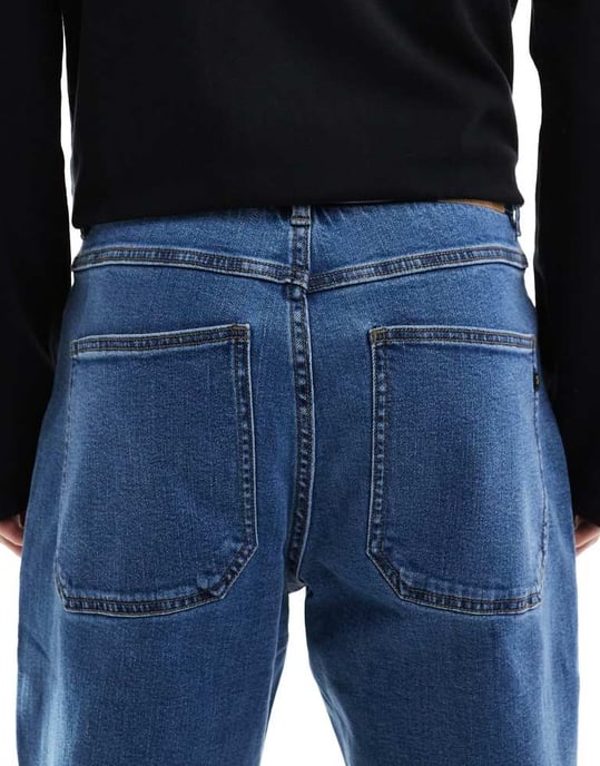 Farah hawtin relaxed fit jeans in midwash blue - Image 4