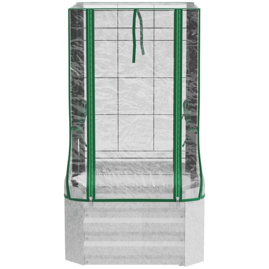 4goodz 3-delige set plantenbak, serre met plastic hoes 53x53x90 cm - Image 5