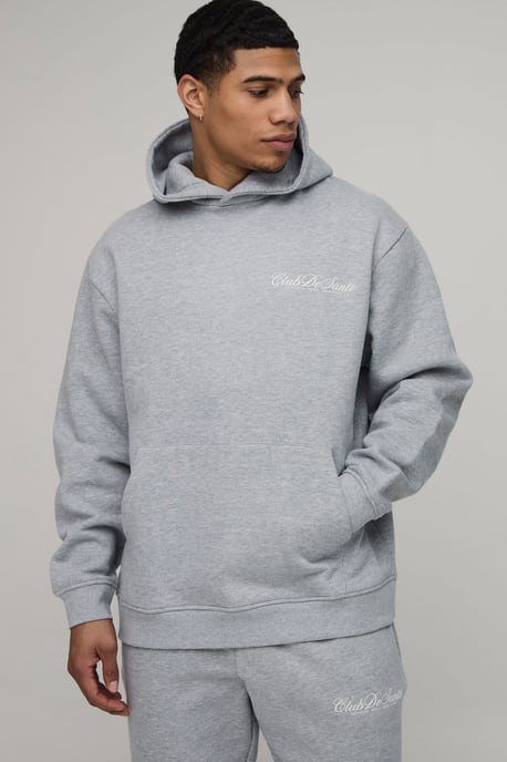 Oversized Club De Sante Printed Hooded Tracksuit - Image 3
