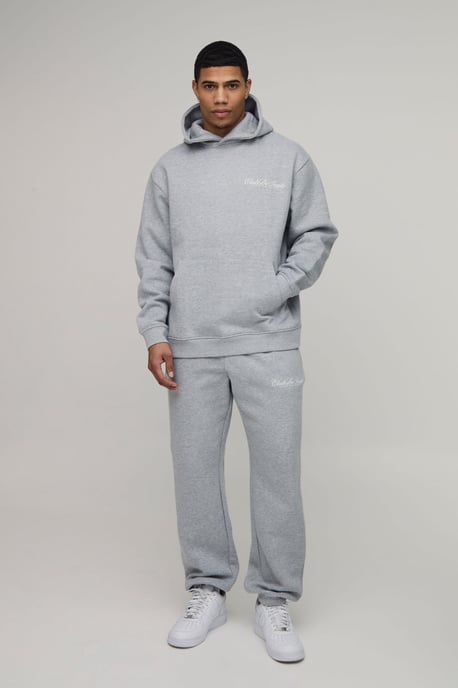 Oversized Club De Sante Printed Hooded Tracksuit - Image 4