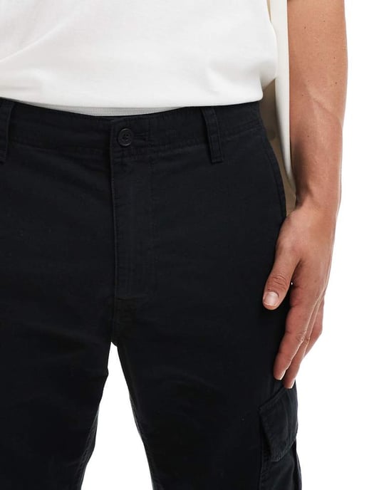 Tommy Jeans Ryan ripstop cargo trousers in black - Image 3