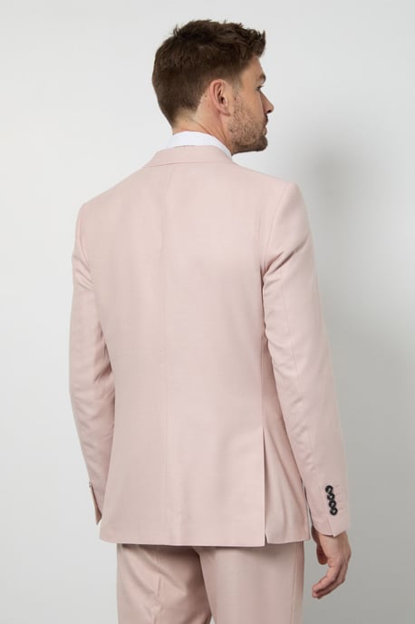 Light Pink Slim Fit Suit Jacket - Image 4