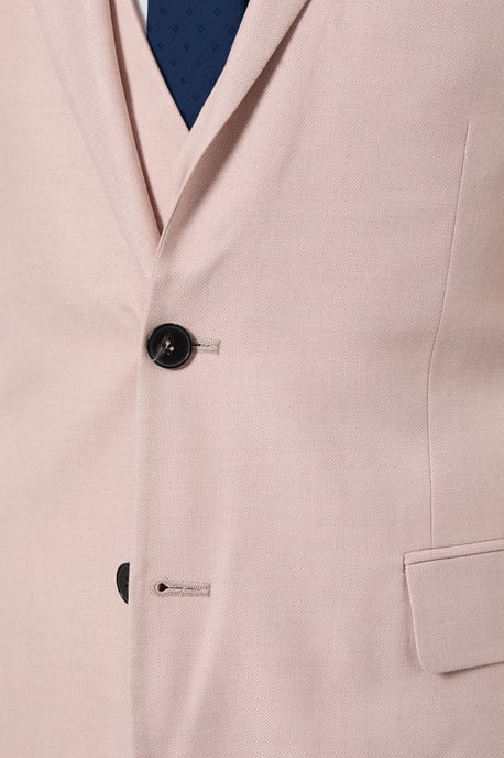 Light Pink Slim Fit Suit Jacket - Image 6