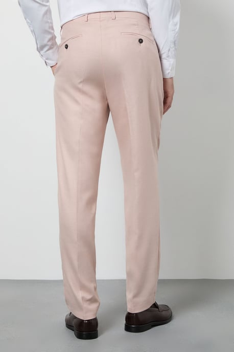 Light Pink Slim Fit Suit Trousers - Image 3