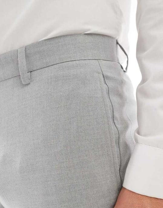 ASOS DESIGN skinny suit trousers in grey - Image 4