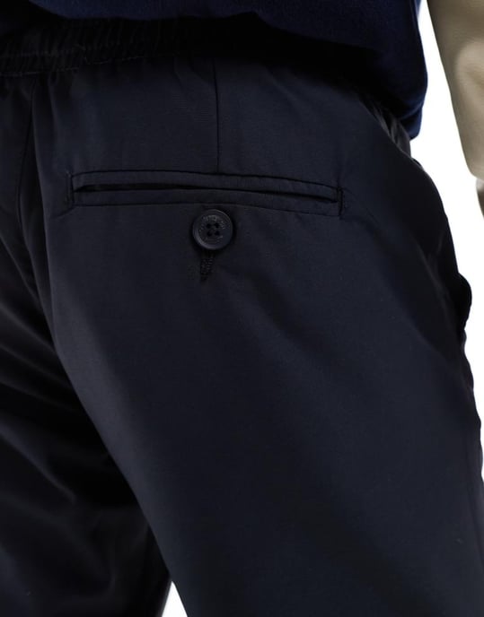 French Connection utility tech cuffed trousers in navy - Image 3