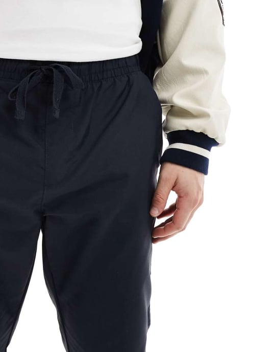 French Connection utility tech cuffed trousers in navy - Image 4