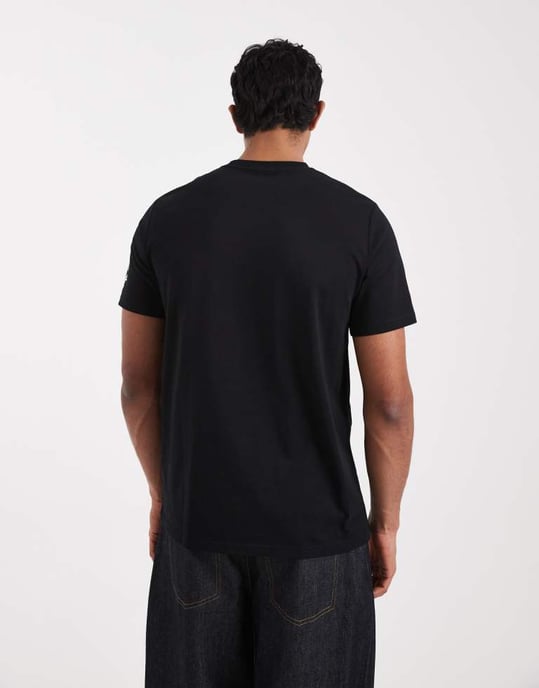 Fred Perry t-shirt in black with double logo print - Image 3