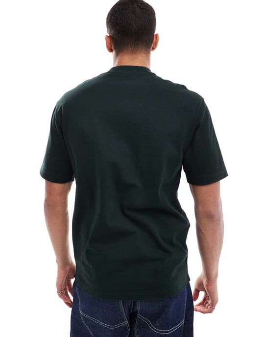 Fred Perry oversized heavyweight t-shirt in forest green - Image 2