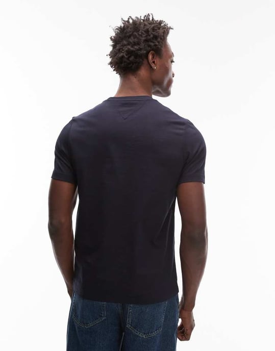 Tommy Hilfiger colourblock t-shirt in navy - Image 3